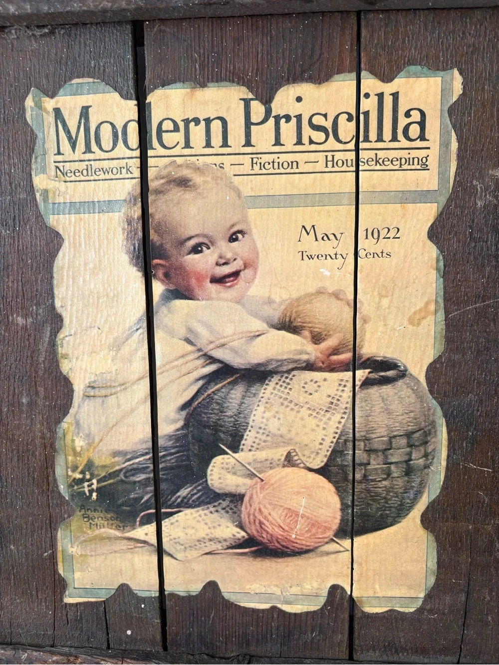 Vintage rustic reclaimed wood baby 1922 nursery wall hanging home decor art